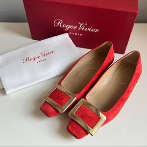Roger Vivier Belle Vivier Pump Orange Classic Iconic sized 34.5